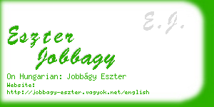 eszter jobbagy business card