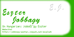 eszter jobbagy business card